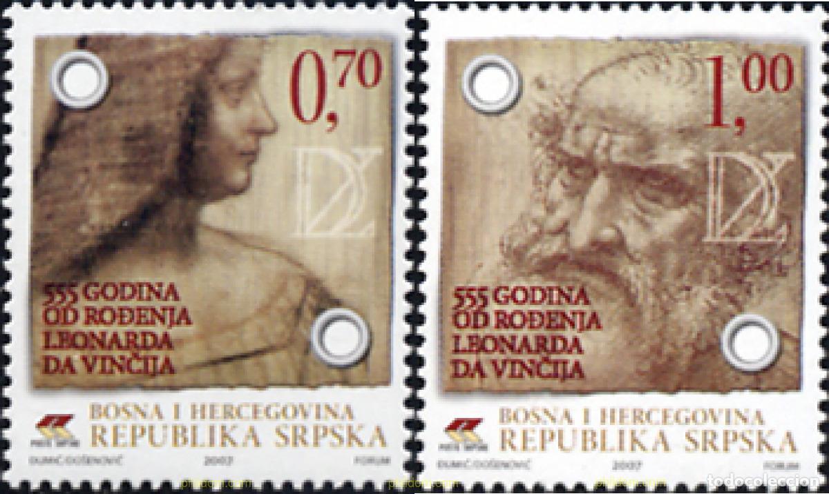 Stamps: 794600 MNH BOSNIA-HERZEGOVINA. Adm Serbia 2007 PINTURA DE LEONARDO DA VINCI