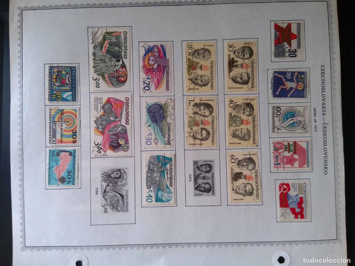 Francobolli: KV)1973 CZECHOSLOVAKIA-ČESKOSLOVENSKO, ALBUM SHEET OF 1973 ISSUES THAT STARTS WITH A 30H TELEVISION