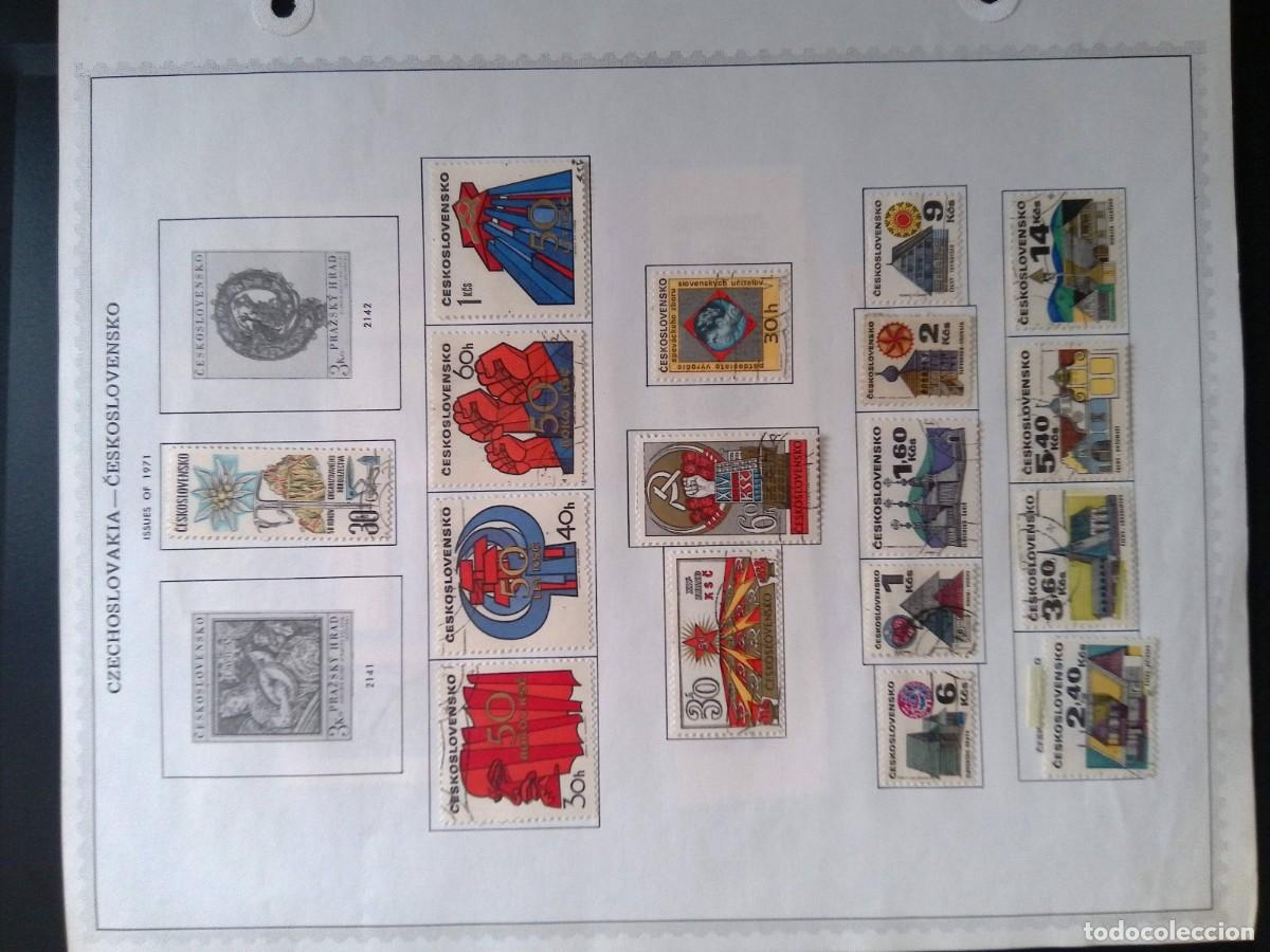 Francobolli: KV)1971 CZECHOSLOVAKIA-ČESKOSLOVENSKO, ALBUM SHEET OF 1971 ISSUES THAT STARTS WITH A GRAY PRAŽSK&Yacute; HR