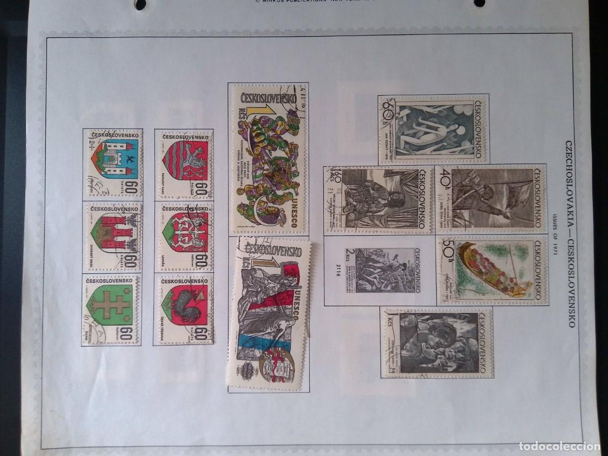 Selos: KV)1971 CZECHOSLOVAKIA-ČESKOSLOVENSKO, ALBUM SHEET OF 1971 ISSUES THAT STARTS WITH A 60H CITY SHIELD