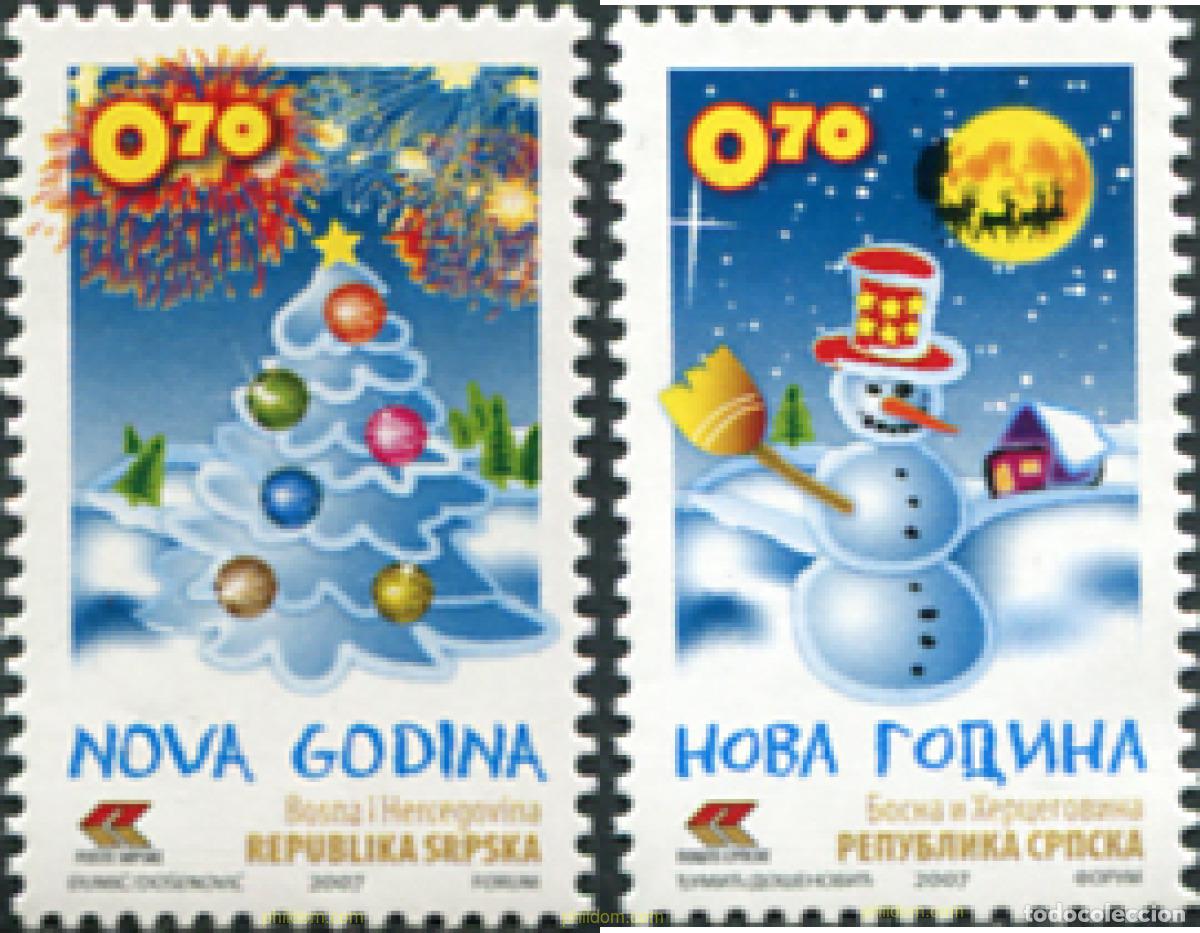 Sellos: 232237 MNH BOSNIA-HERZEGOVINA. Adm Serbia 2007 NAVIDAD