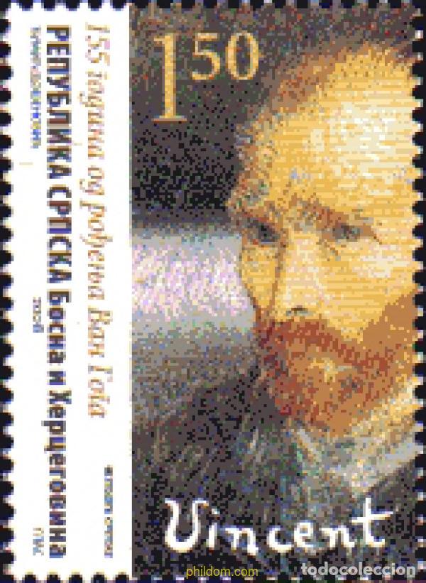 Sellos: 225981 MNH BOSNIA-HERZEGOVINA. Adm Serbia 2008 155 A&Ntilde;OS DESDE EL NACIMIENTO DE VAN GOGH