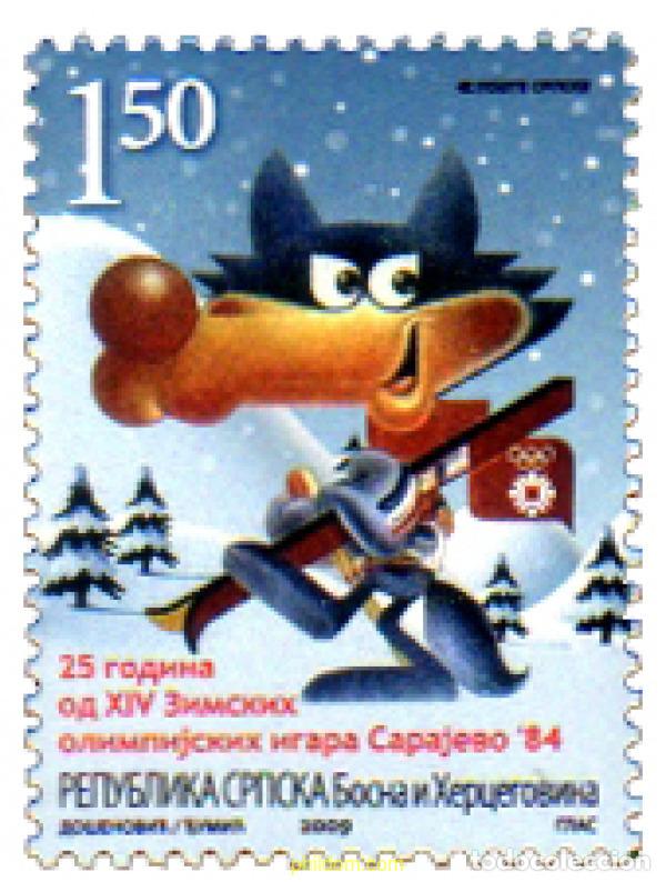 Sellos: 225180 MNH BOSNIA-HERZEGOVINA. Adm Serbia 2009 14 JUEGOS OLIMPICOS INVIERNO SARAJEVO 1984 - 20 ANIV