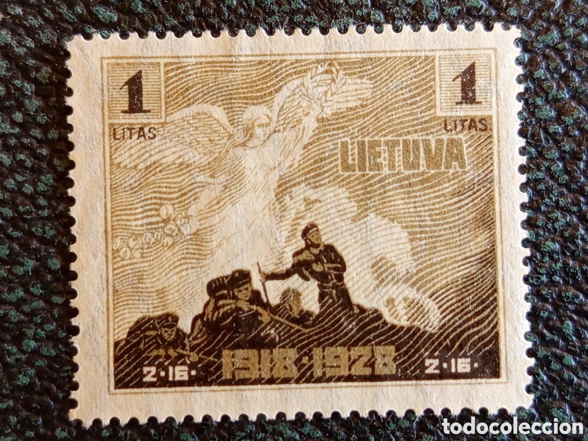 Sellos: Sello Lituania 1928 Mi. 232 (Sc. 171) 1l Aniversario Independencia MH Nuevo