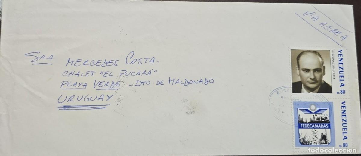 Sellos: MI) 1994, VENEZUELA, COVER SENT TO URUGUAY, 50TH ANNIVERSARY OF THE FEDERATION OF INDUSTRY AND COMME