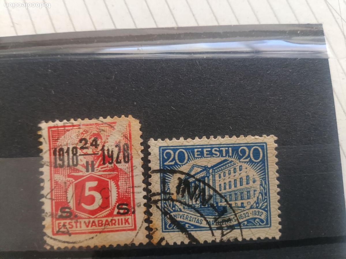 Sellos: 2 sellos de Estonia, antiguos