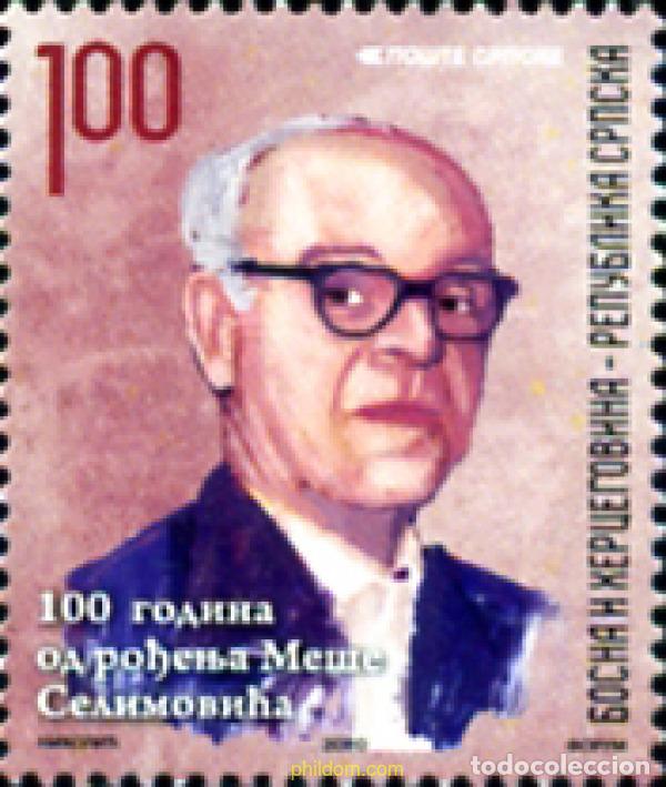 Sellos: 250569 MNH BOSNIA-HERZEGOVINA. Adm Serbia 2010 100 A&Ntilde;OS DEL NACIMIENTO DE MESA SELIMOVIC