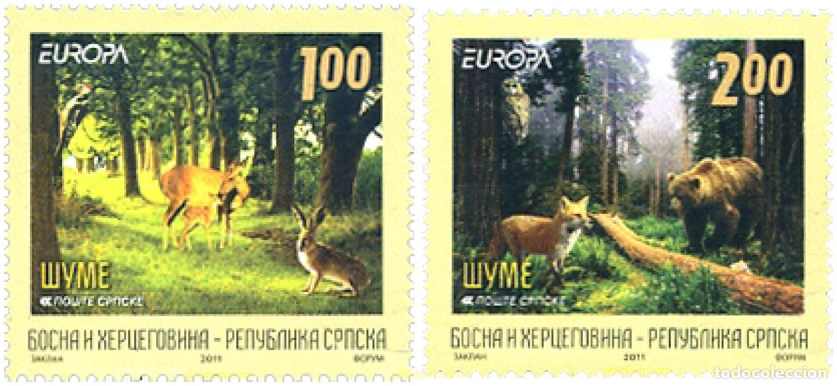 Sellos: 264022 MNH BOSNIA-HERZEGOVINA. Adm Serbia 2011 EUROPA CEPT 2011 - A&Ntilde;O INTERNACIONAL DE LOS BOSQUES