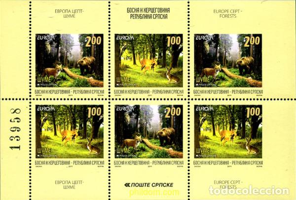 Sellos: 794857 MNH BOSNIA-HERZEGOVINA. Adm Serbia 2011 EUROPA CEPT 2011 - A&Ntilde;O INTERNACIONAL DE LOS BOSQUES