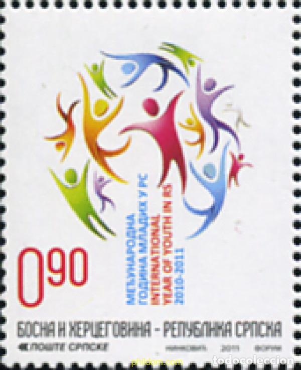 Sellos: 317373 MNH BOSNIA-HERZEGOVINA. Adm Serbia 2011 A&Ntilde;O INTERNACIONAL DE LA JUVENTUD EN RS 2010-2011