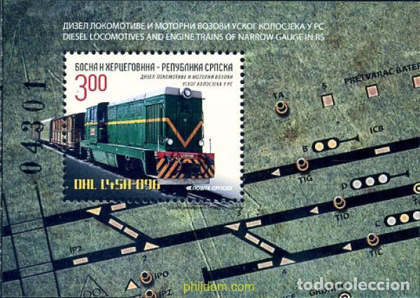 Sellos: 266401 MNH BOSNIA-HERZEGOVINA. Adm Serbia 2011 LOCOMOTORAS DI&Eacute;SEL Y TRENES DE MOTOR DE V&Iacute;A ESTREC