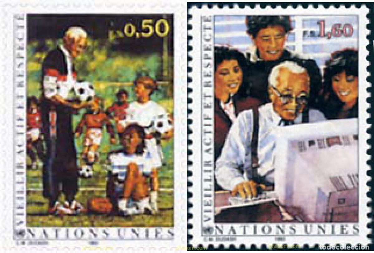 Sellos: 36539 MNH NACIONES UNIDAS. Ginebra 1993 VEJEZ ACTIVA Y RESPETADA