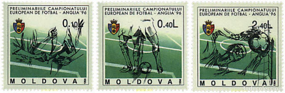 Sellos: 61508 MNH MOLDAVIA 1994 ELIMINATORIAS DEL CAMPEONATO DE EUROPA DE FUTBOL.