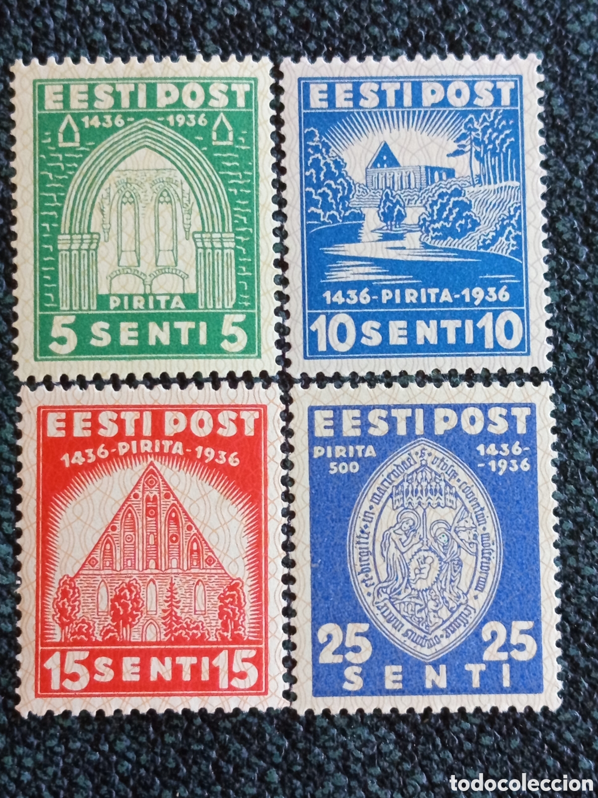 Sellos: Estonia 1936 - Serie Completa Convento Pirita Mi. 120-123 MNH
