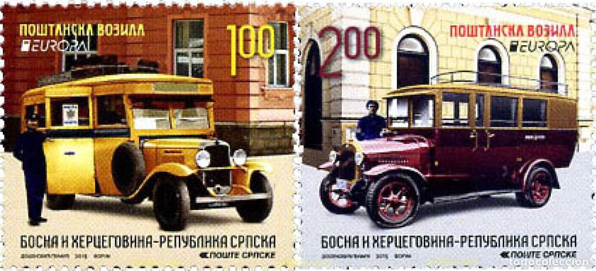 Sellos: 306529 MNH BOSNIA-HERZEGOVINA. Adm Serbia 2013 EUROPA CEPT 2013 - VEHICULOS POSTALES