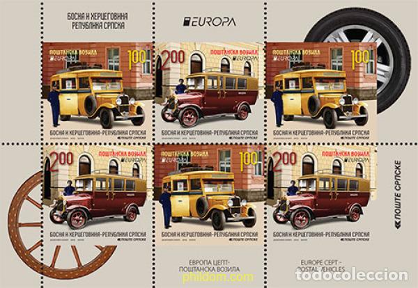 Sellos: 794868 MNH BOSNIA-HERZEGOVINA. Adm Serbia 2013 EUROPA CEPT 2013 - VEHICULOS POSTALES