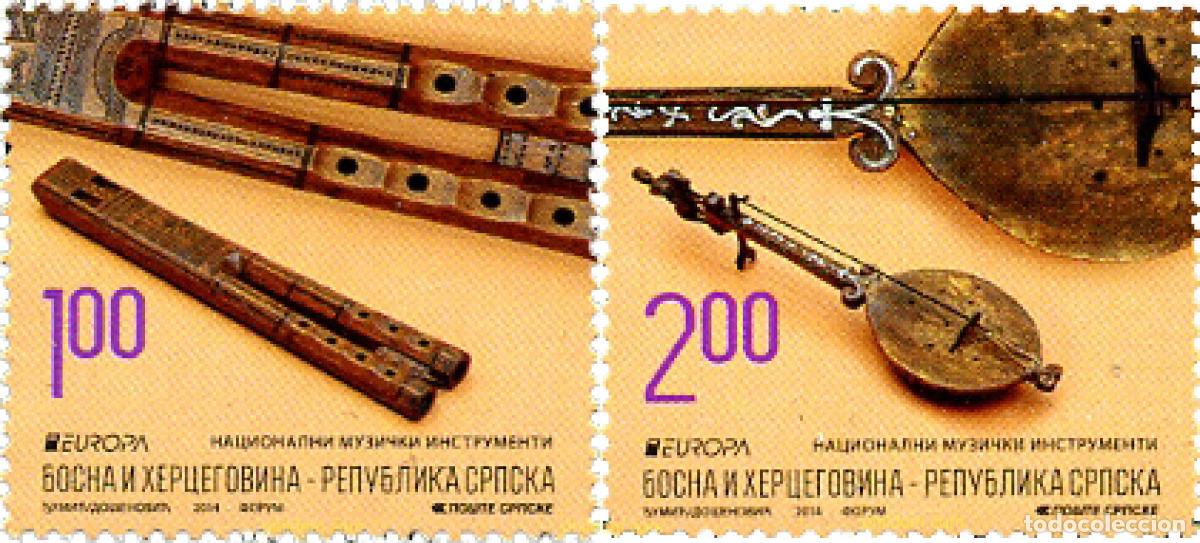 Sellos: 319781 MNH BOSNIA-HERZEGOVINA. Adm Serbia 2014 EUROPA CEPT 2014 - INSTRUMENTOS MUSICALES