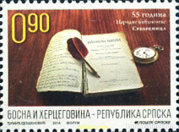 Sellos: 322627 MNH BOSNIA-HERZEGOVINA. Adm Serbia 2014 BIBLIOTECA NACIONAL