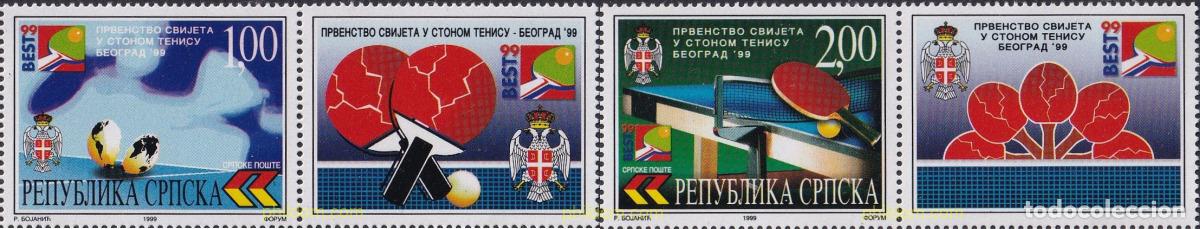Sellos: 794157 MNH BOSNIA-HERZEGOVINA. Adm Serbia 1999 45 CAMPEONATO DEL MUNDO DE PING PONG