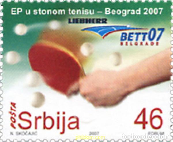 Sellos: 238491 MNH SERBIA 2007 CAMPEONATOS DE EUROPA DE PNG PONG