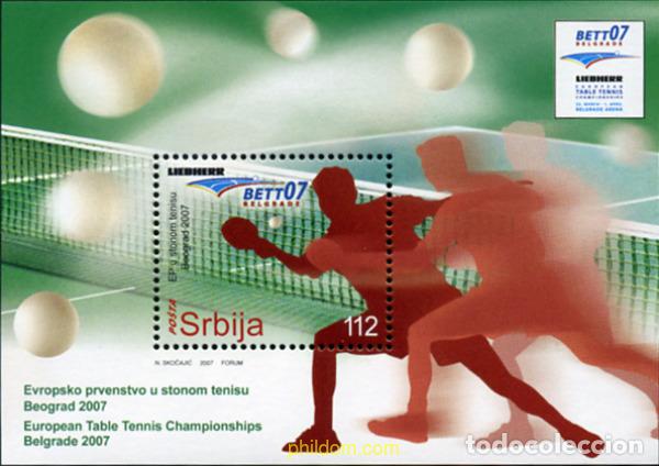 Sellos: 227511 MNH SERBIA 2007 CAMPEONATOS EUROPEOS DE PING PONG