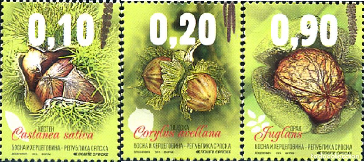 Sellos: 794916 MNH BOSNIA-HERZEGOVINA. Adm Serbia 2015 FAUNA Y FLORA. ANIMALES DOMESTICOS Y FRUTOS SECOS