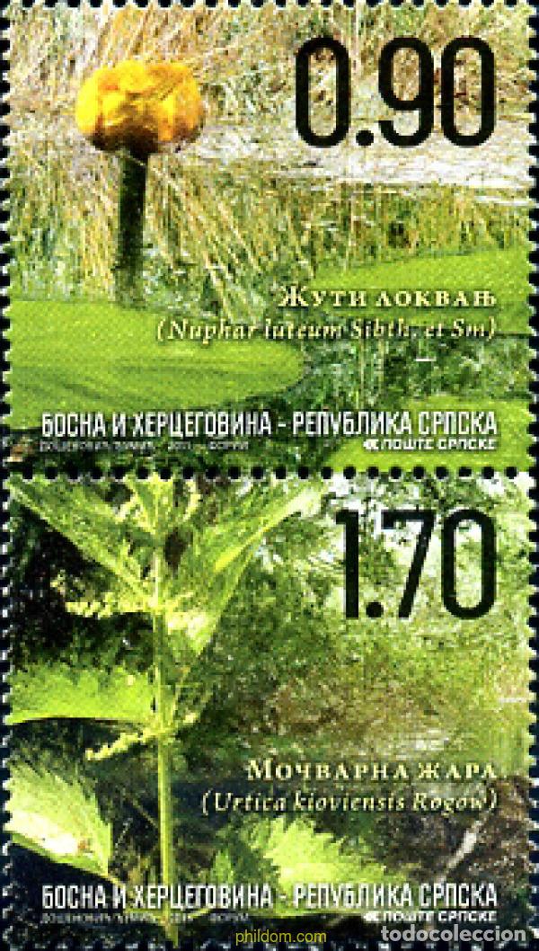 Sellos: 348275 MNH BOSNIA-HERZEGOVINA. Adm Serbia 2015 FLORA. PROTECCION DE LA NATURALEZA