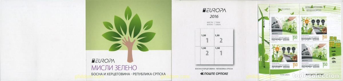 Sellos: 365438 MNH BOSNIA-HERZEGOVINA. Adm Serbia 2016 EUROPA CEPT 2016 - ECOLOGIA EN EUROPA - PIENSA EN VE