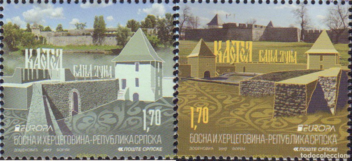 Sellos: 580494 MNH BOSNIA-HERZEGOVINA. Adm Serbia 2017 EUROPA CEPT 2017 - CASTILLOS