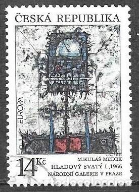Sellos: SELLO USADO DE R.CHECA 1993, YT 5