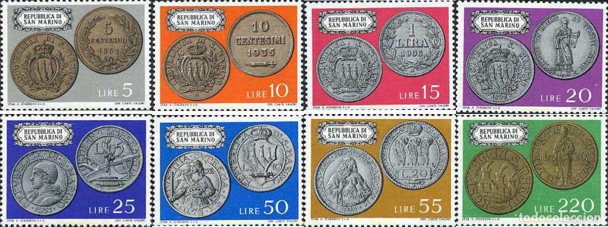 Sellos: 140932 MNH SAN MARINO 1972 MONEDAS