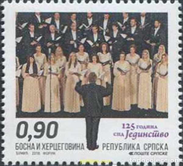 Sellos: 602747 MNH BOSNIA-HERZEGOVINA. Adm Serbia 2018 125 A&Ntilde;OS DE LA SOCIEDAD DE CANTO SERBIA JEDINSTVO