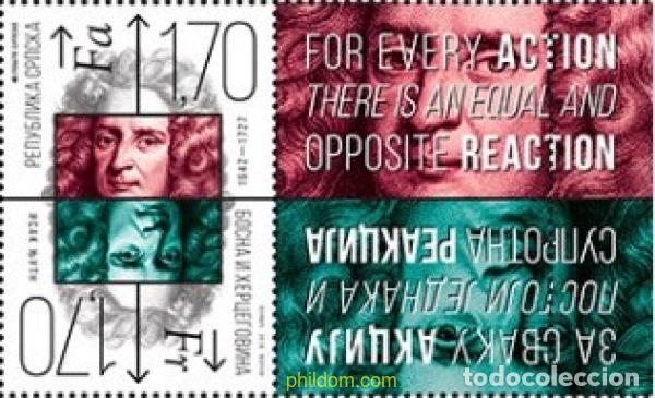 Sellos: 795248 MNH BOSNIA-HERZEGOVINA. Adm Serbia 2018 375 A&Ntilde;OS DESDE EL NACIMIENTO DE ISAAC NEWTON