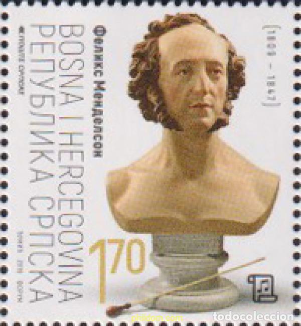 Sellos: 607951 MNH BOSNIA-HERZEGOVINA. Adm Serbia 2019 PERSONAJE. 210 ANIVERSARIO DEL NACIMIENTO DE FELIX M