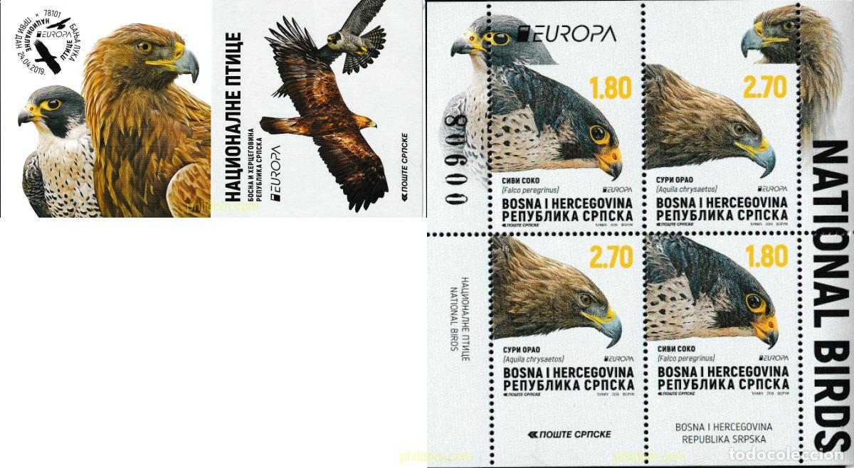 Sellos: 607949 MNH BOSNIA-HERZEGOVINA. Adm Serbia 2019 EUROPA CEPT 2019 - NATIONAL BIRD