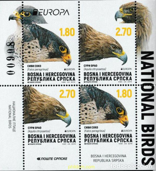 Sellos: 795258 MNH BOSNIA-HERZEGOVINA. Adm Serbia 2019 EUROPA CEPT 2019 - NATIONAL BIRD