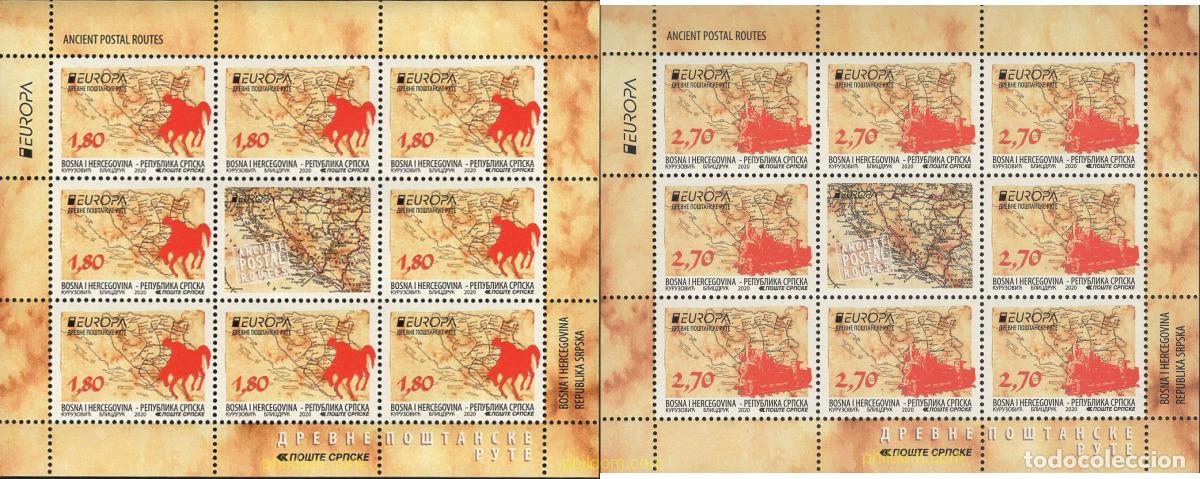 Sellos: 638914 MNH BOSNIA-HERZEGOVINA. Adm Serbia 2020 EUROPA 2020 - ANTIGUAS RUTAS POSTALES