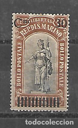 Sellos: SERIE COMPLETA CON CHARNELA DE SAN MARINO DE 1924 N&ordm; 102