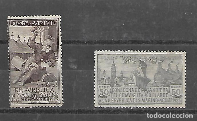 Sellos: SERIES COMPLETAS SIN GOMA DE SAN MARINO DE 1923 N&ordm; 87 Y 88