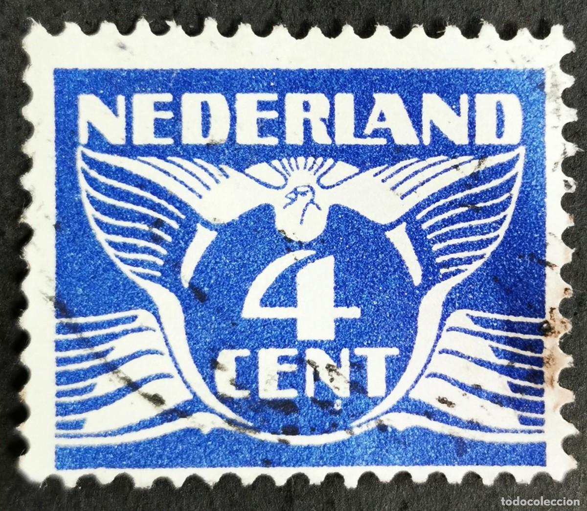 Sellos: Sello Pa&iacute;ses Bajos 1925, Paloma Voladora 1925 - Bobina , 4 c . Michel: NL 150B