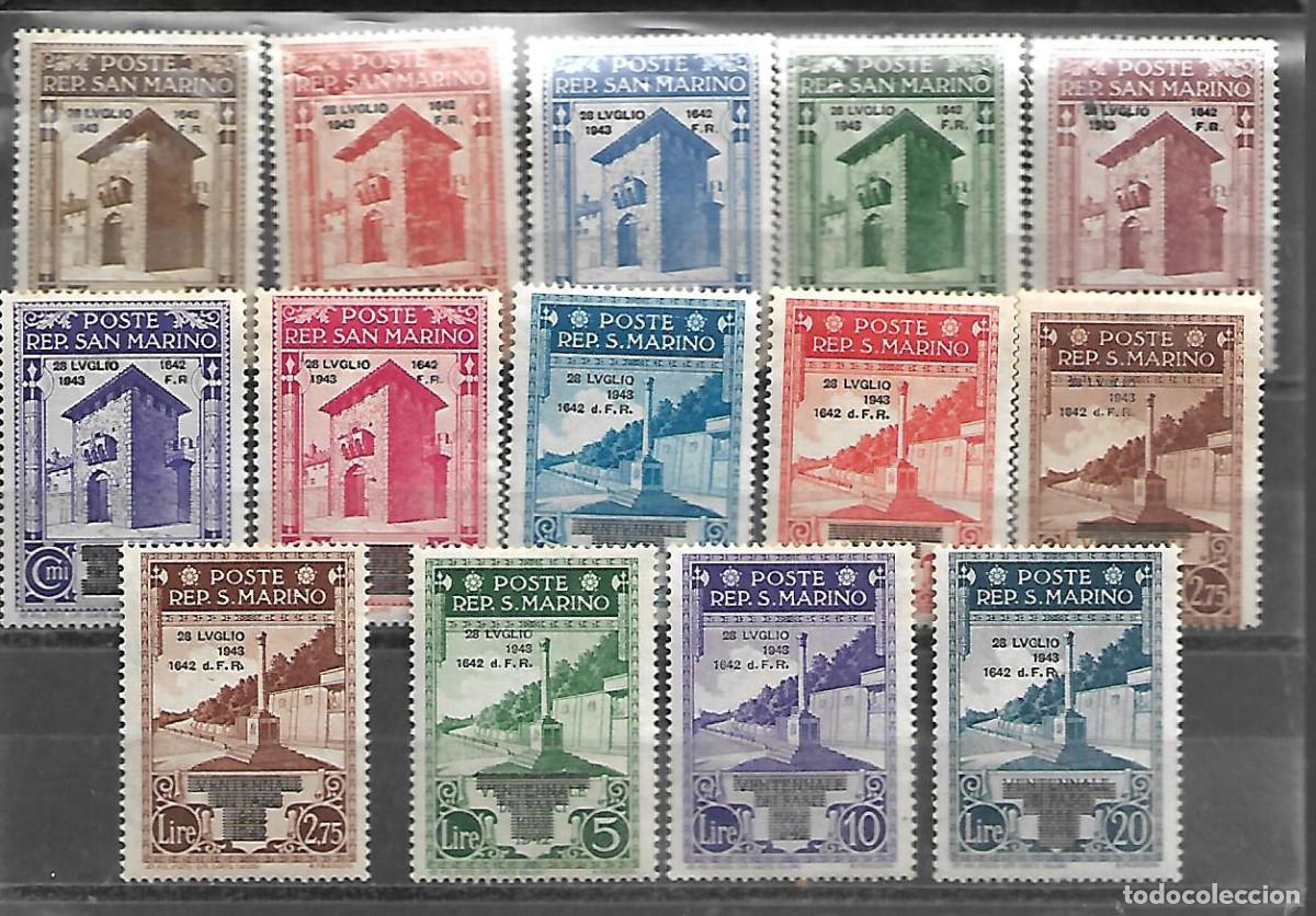 Stamps: SERIE COMPLETA NUEVA DE SAN MARINO DE 1943 N&ordm; 234/46