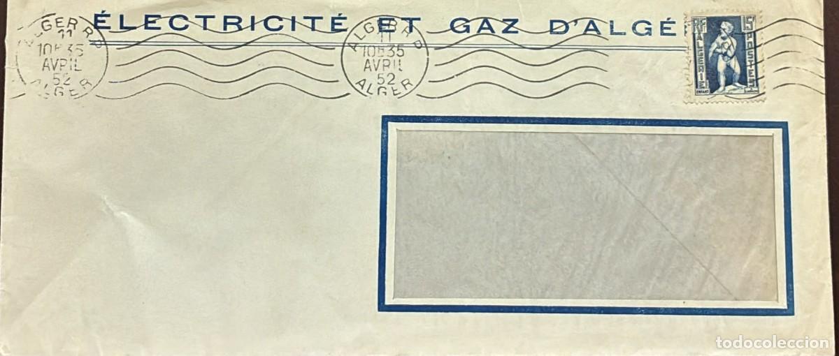 Sellos: TS) 1952 ALGERIA, CANCELLATION STAMP,NATIONAL SYMBOLS: CHILD WITH A DOVE,VF.