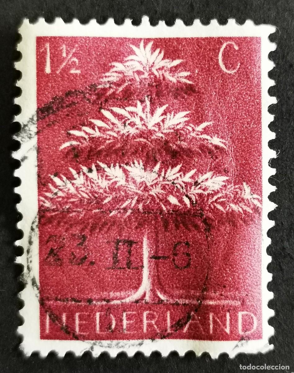 Sellos: Sello Pa&iacute;ses Bajos 1943, &Aacute;rbol de triple corona, 1 &frac12; c. Michel: NL 406