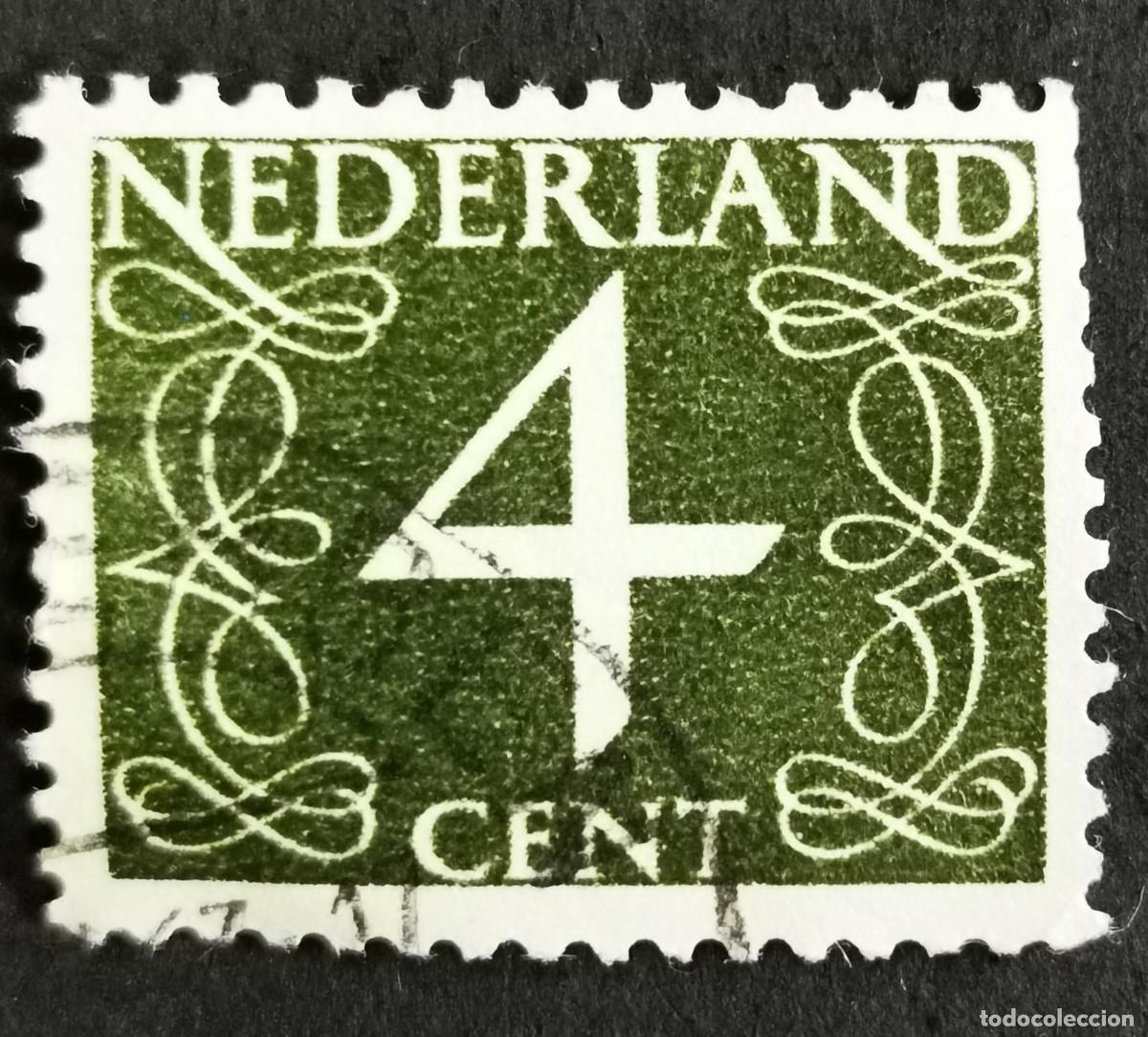 Sellos: Sello Pa&iacute;ses Bajos 1946, N&uacute;mero, 4 c. Michel: NL 471YxA