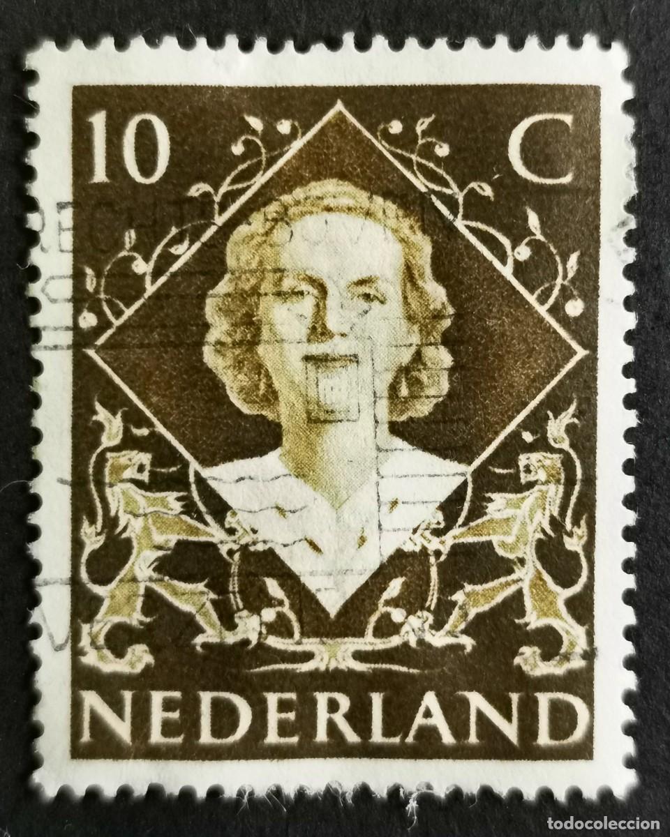 Sellos: Sello Pa&iacute;ses Bajos 1948, Reina Juliana (1909-2004), 10 c. Michel: NL 509