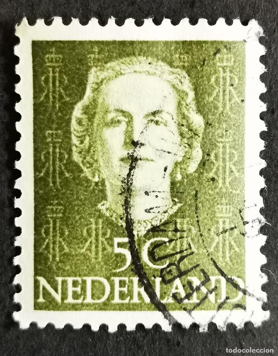 Sellos: Sello Pa&iacute;ses Bajos 1949, Reina Juliana (1909-2004), 5 c. Michel: NL 525