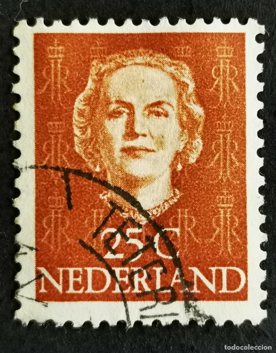 Sellos: Sello Pa&iacute;ses Bajos 1949, Reina Juliana (1909-2004), 25 c. Michel: NL 532