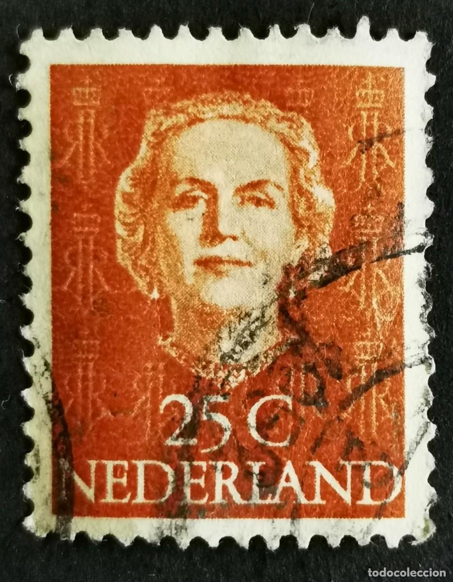 Sellos: Sello Pa&iacute;ses Bajos 1949, Reina Juliana (1909-2004), 25 c. Michel: NL 532