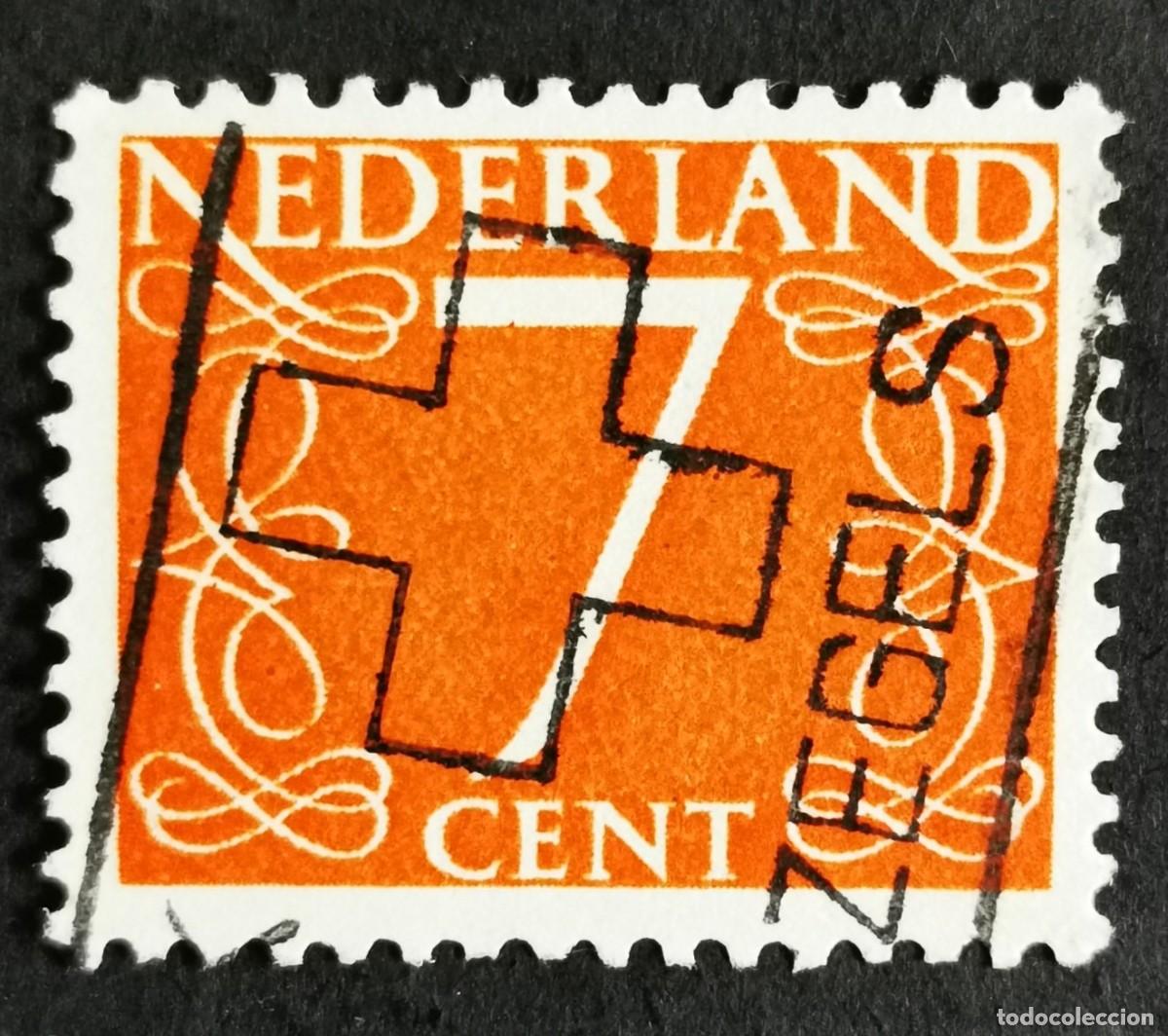 Sellos: Sello Pa&iacute;ses Bajos 1953, N&uacute;mero, 7 c. Michel: NL 614YxA