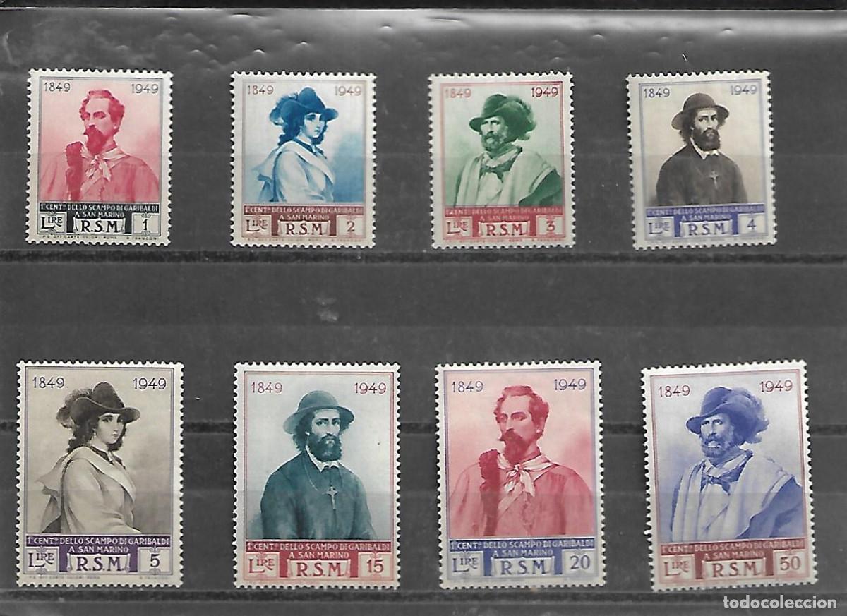 Sellos: SERIE COMPLETA NUEVA DE SAN MARINO DE 1949